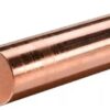 03 Barras Tarugo Cobre Eletrolitico 5/8 (15,8 Mm) X 30cm