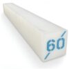 Tarugo Nylon Quadrado 60mm X 250mm Branco Poliamida
